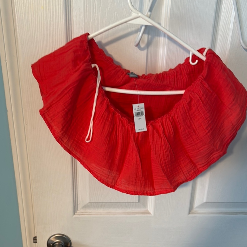Red Off-Shoulder Top